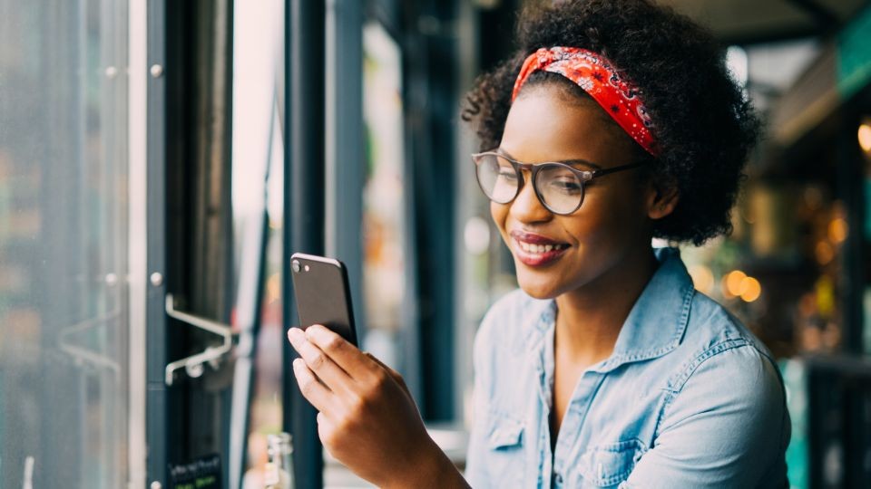 Woman using phone