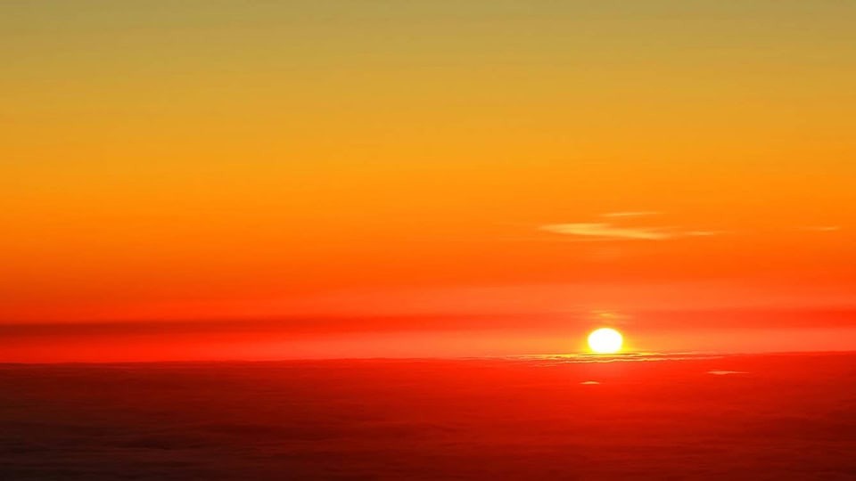 scenic view of sea during sunset