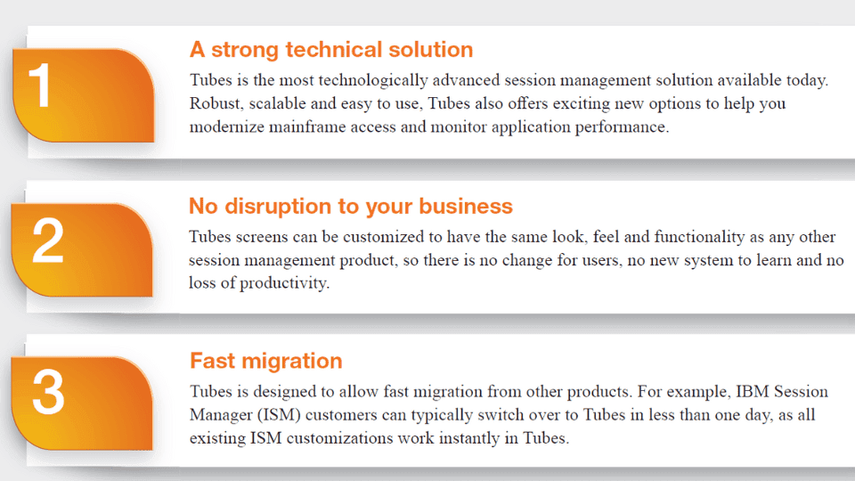 infographic snippet 12 reasons to switch to Tubes