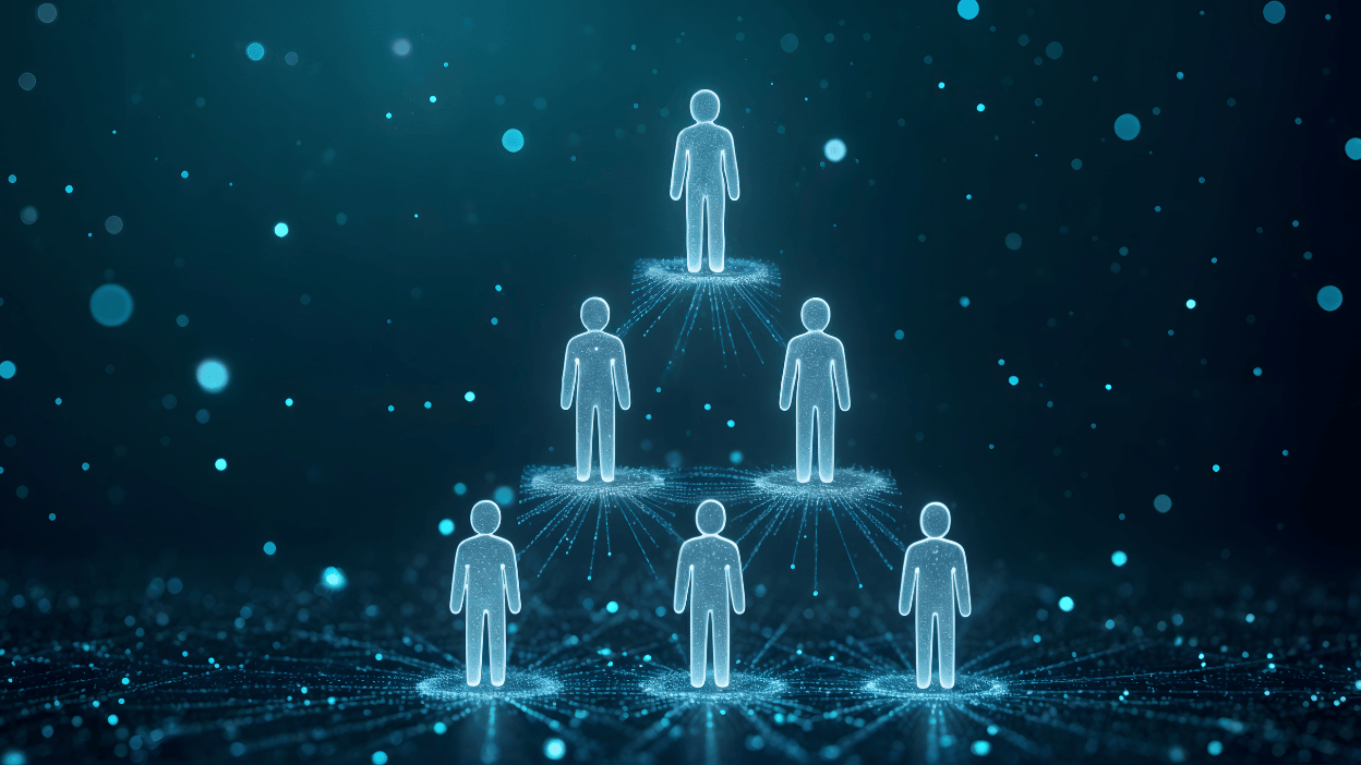 Hierarchical digital network of virtual agents