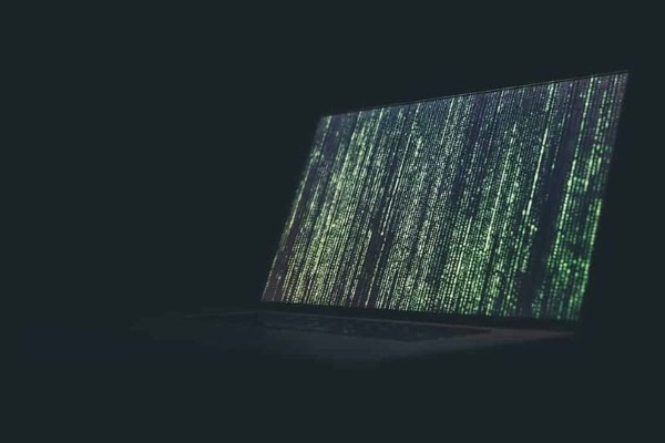 abstract green lines on a black background