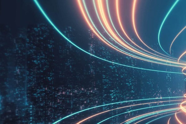 3d abstract digital binary speed lines