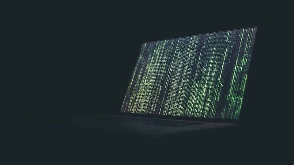abstract green lines on a black background