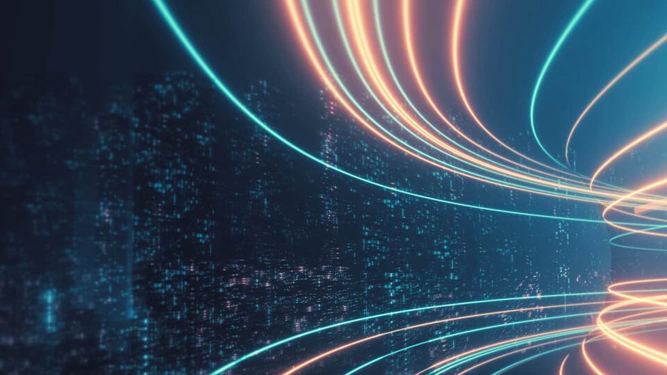 3d abstract digital binary speed lines