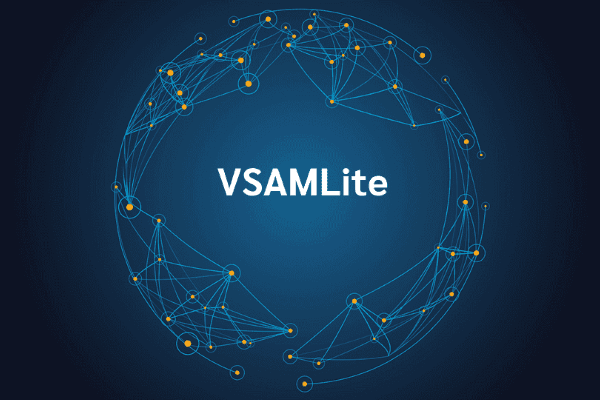 product name on an abstract blue and yellow background