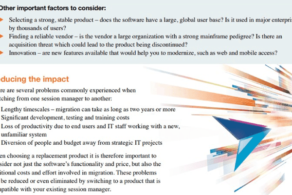 snippet from session manager guide