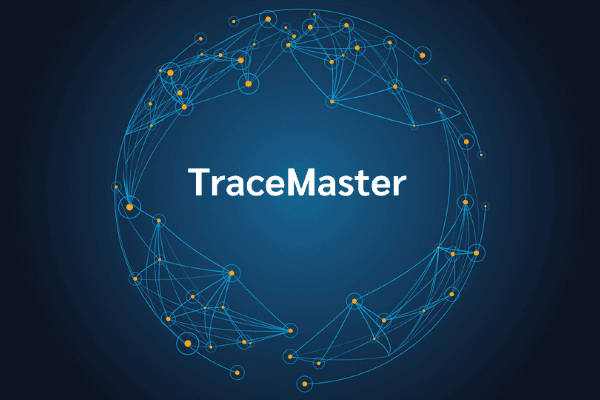 product name on an abstract blue and yellow background