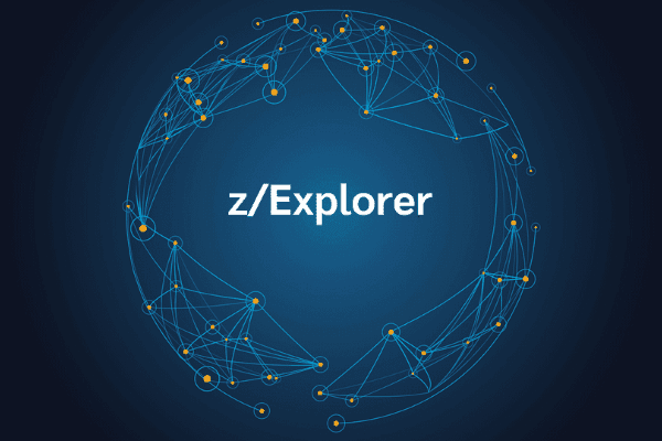 product name on an abstract blue and yellow background