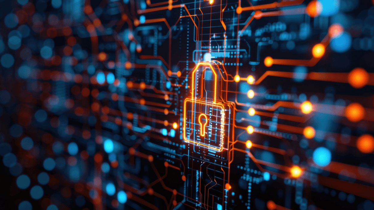 Digital padlock on circuit board