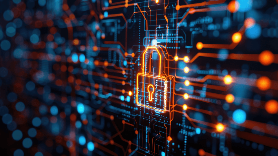 Digital padlock on circuit board