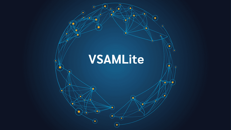product name on an abstract blue and yellow background