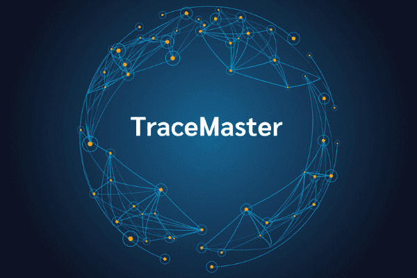 product name on an abstract blue and yellow background