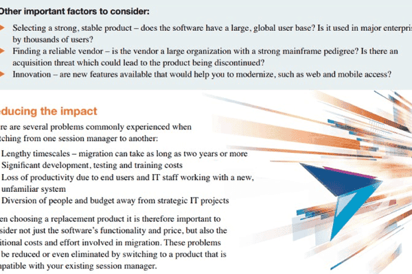 snippet from session manager guide